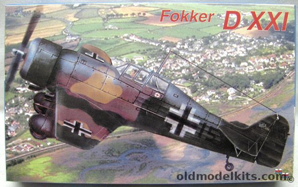 Siga 1/72 Fokker D-XXI (DXXI D.XXI) - Dutch 1.Jach. De Kooy Holland May 1940 / Royal Danish Air Force 1939 / 1.LLV 32 Capt. Berg  Finland 1940 / 2.LeLv 12 Sgt Koskivirta Finnish 1942 / German (ex-Dutch) Rechlin 1940 / Dutch Amsterdam 1938, SG72M08 plastic model kit